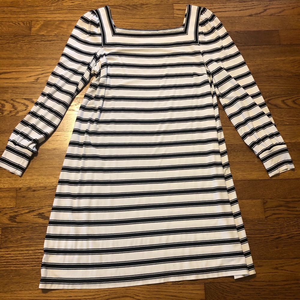 Loft Black and White Dress